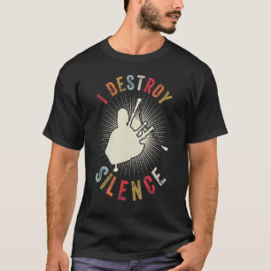 沈黙を破壊する ミュージシャン 楽器 ヴィンテージ バグパイプ Tシャツ