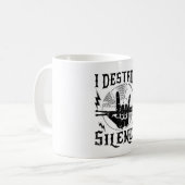 沈黙を破壊する ミュージック コーヒーマグ コーヒーマグカップ (正面左)