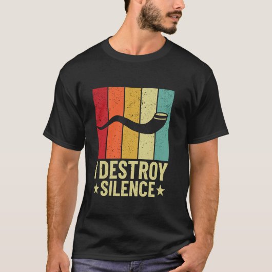 沈黙を破壊する - ロシュ・ハシャナ デザイン Tシャツ (正面)