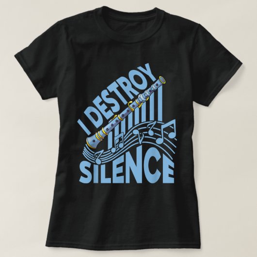 沈黙を破壊 – 合唱団、マーチングバンド、クラリ Tシャツ (デザイン正面)