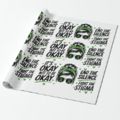 沈黙を終え、スティグマと戦う – メンタルヘルス ラッピングペーパー (アンロールド)