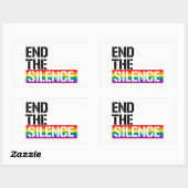 沈黙を終わらせる 長方形シール (シート)