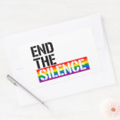 沈黙を終わらせる 長方形シール (封筒)