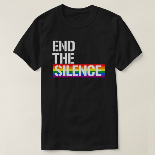 沈黙を終わらせる Tシャツ (デザイン正面)