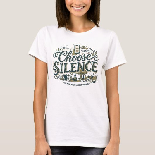 沈黙を選ぶ Tシャツ (正面)