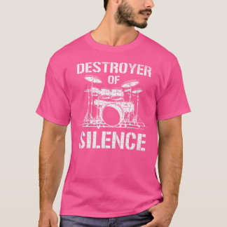 沈黙ドラマーのパーカッションのメおもしろいンス駆逐艦 Tシャツ