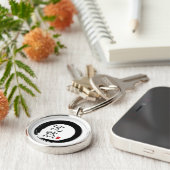 沈黙書道の墨丸 キーホルダー (側面)