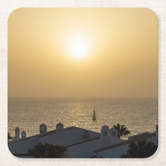 沈黙 スクエアペーパーコースター (正面)