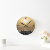 沈黙 ラウンド壁時計 (ホーム)