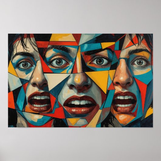 沈黙。心が粉々になったポートレート ポスター (正面)