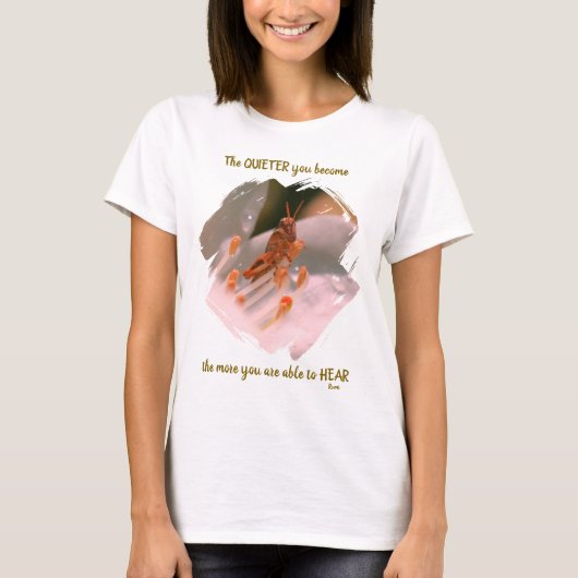 沈黙 霊感 ルミの引用符 Tシャツ (正面)