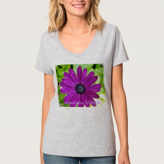 沈黙Vの首のTシャツを壊して下さい Tシャツ (正面)