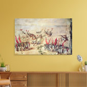 沖で艦隊を沈めるコルテス キャンバスプリント (インサイチュ (リビング))