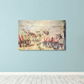 沖で艦隊を沈めるコルテス キャンバスプリント (インサイチュ (ウッドフロア))