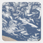 沖の雲の渦通り スクエアシール (正面)