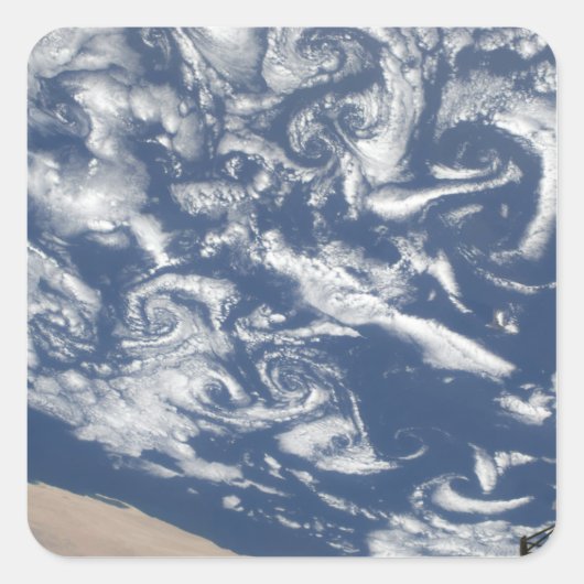 沖の雲の渦通り スクエアシール (正面)