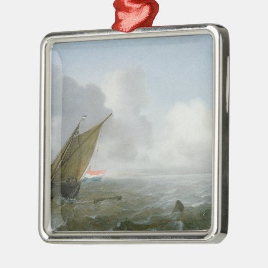 沖合いに微風、17世紀で出荷します メタルオーナメント (左)
