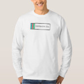 沖合いのバッジの長袖 Tシャツ (正面)