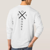 沖合いの長袖のティー Tシャツ (裏面)