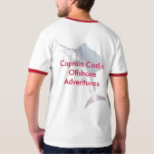 沖合いの魚釣り Tシャツ (裏面)