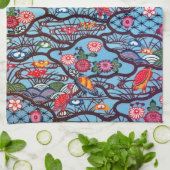 沖日本の縄染料（備形） キッチンタオル (折り畳み)