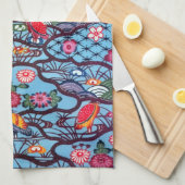 沖日本の縄染料（備形） キッチンタオル (四つ折り)