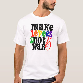 沖積堤ない戦争をして下さい Tシャツ