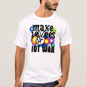 沖積堤ない戦争をして下さい Tシャツ