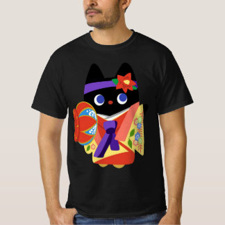 沖縄の着物猫 Tシャツ