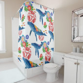 沖縄のbingataのスタイルパターンシャワー・カーテン シャワーカーテン (インサイチュ)