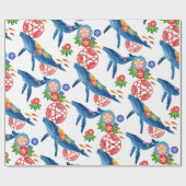 沖縄のbingataのスタイルパターン芸術の包装紙 ラッピングペーパー (フラット)