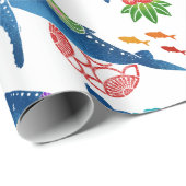 沖縄のbingataのスタイルパターン芸術の包装紙 ラッピングペーパー (ロールコーナー)