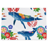 沖縄のbingataのスタイルパターン芸術のgiftbag ラージペーパーバッグ (正面)