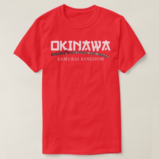 沖縄サムライ王国日本文化漢字 Tシャツ (デザイン正面)