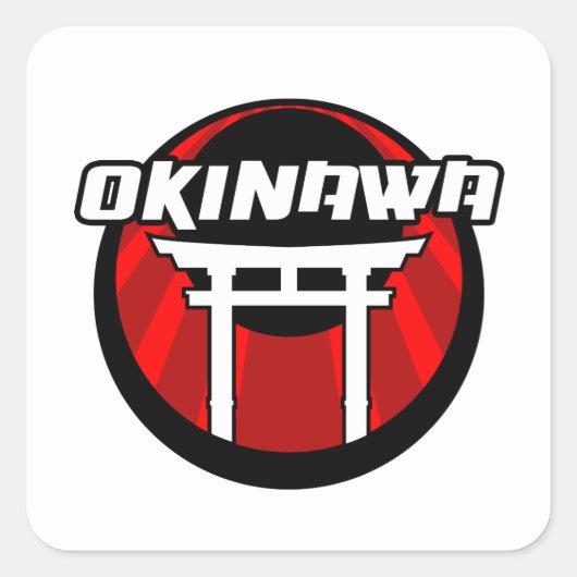 沖縄ジャパン夏休み旅行軍隊ギフト スクエアシール (正面)