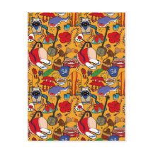 沖縄テーマ中国イラストレーション葉書沖縄