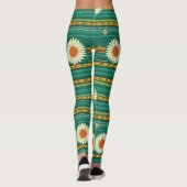 沖縄レール鳥の継ぎ目なしパターン レギンス (裏面)