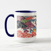 沖縄人のBingataの織物 マグカップ (左)