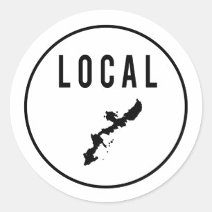 沖縄地方デザインシール ラウンドシール