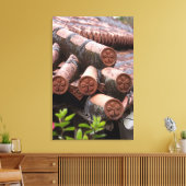 沖縄家屋の瓦屋根 キャンバスプリント (インサイチュ (リビング))