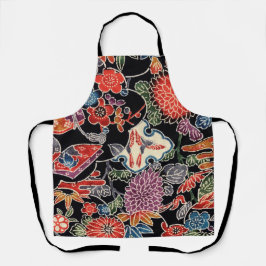 沖縄日本の染料（紅型） エプロン