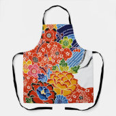 沖縄日本の染料（紅型） エプロン (正面)