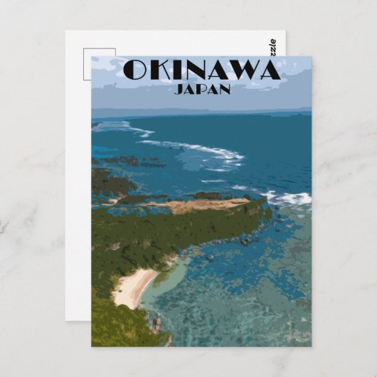 沖縄日本ヴィンテージ旅行ポスター ポストカード (正面/裏面)