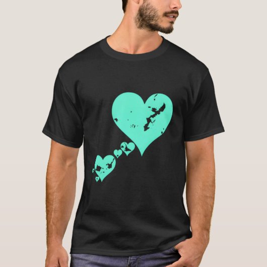 沖縄日本地図I愛する沖縄宮古石垣I Tシャツ (正面)