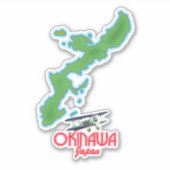 沖縄日本旅行地図 シール (正面)