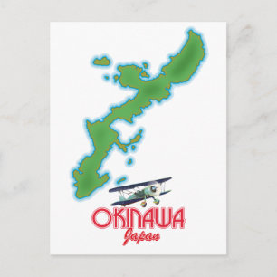 沖縄日本旅行地図 ポストカード
