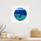 沖縄海の眺め（禅の輪） ポスター (キッチン)