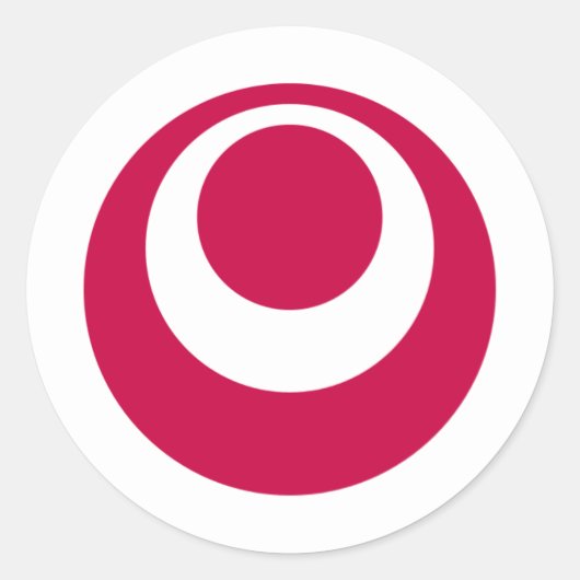 沖縄県国旗 ラウンドシール (正面)