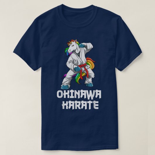 沖縄空手ユニコーン空手日本の武術Ar Tシャツ (デザイン正面)