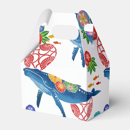 沖縄紅型スタイル柄お願い フェイバーボックス (正面サイド)